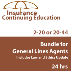 24 hr CE - 2-20 or 20-44 Property and Casualty CE Bundle 24 hr CE - 2-20 or 20-44 Property and Casualty CE Bundle